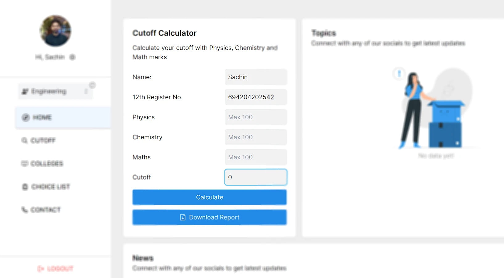 Cut-off calculator